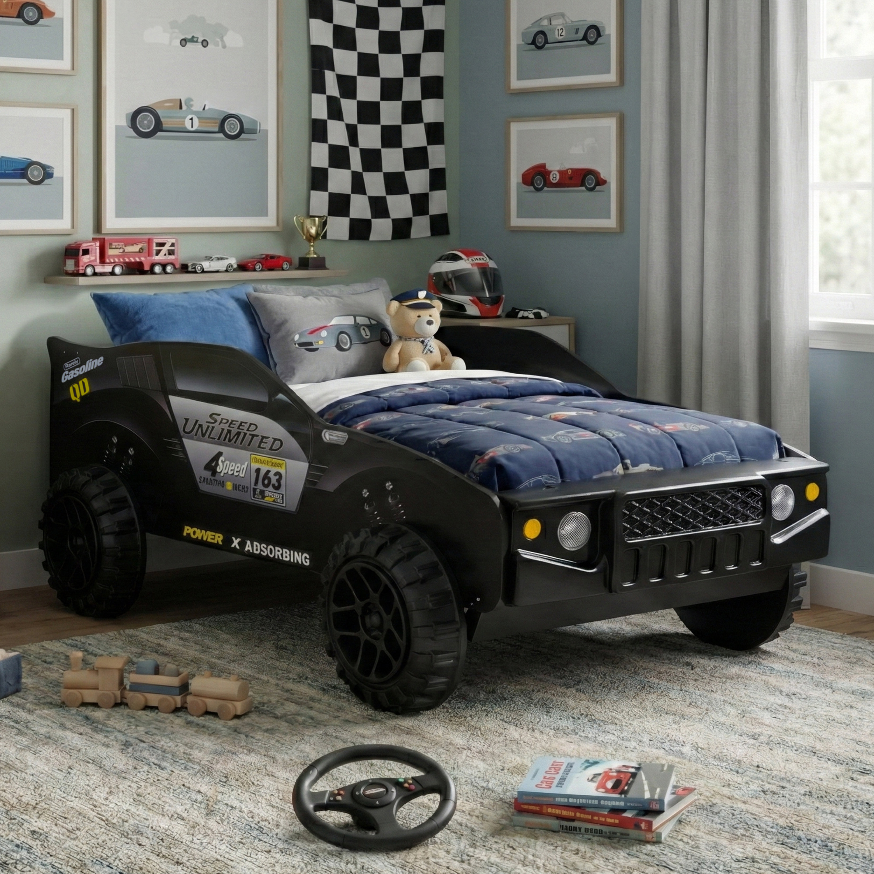 Zoomie Kids Germania Twin Car Bed & Reviews | Wayfair